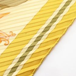 Hermes HERMES Carré Presé Fleurs d'Hellade Scarf Silk Women's Yellow Multicolor