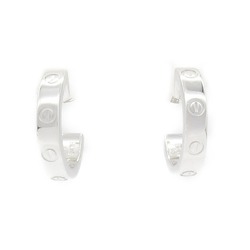 Cartier Love Earrings, K18WG (White Gold), Women's, Silver