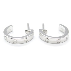 Cartier Love Earrings, K18WG (White Gold), Women's, Silver