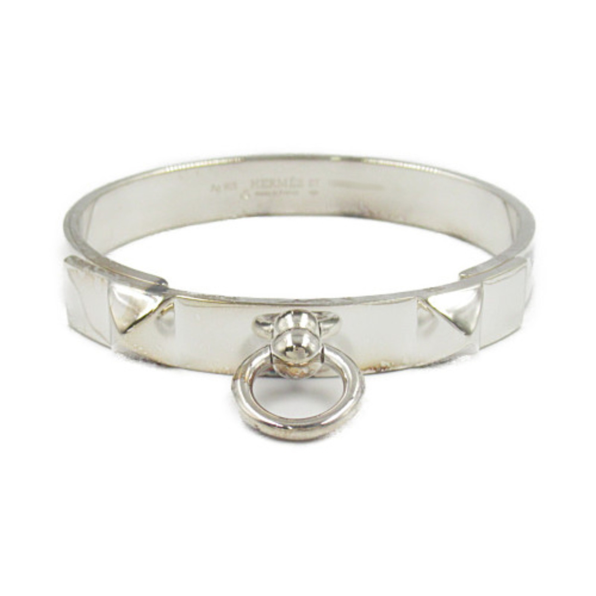 Hermes HERMES Collier de Chien Bangle Silver 925 Women's H115424B