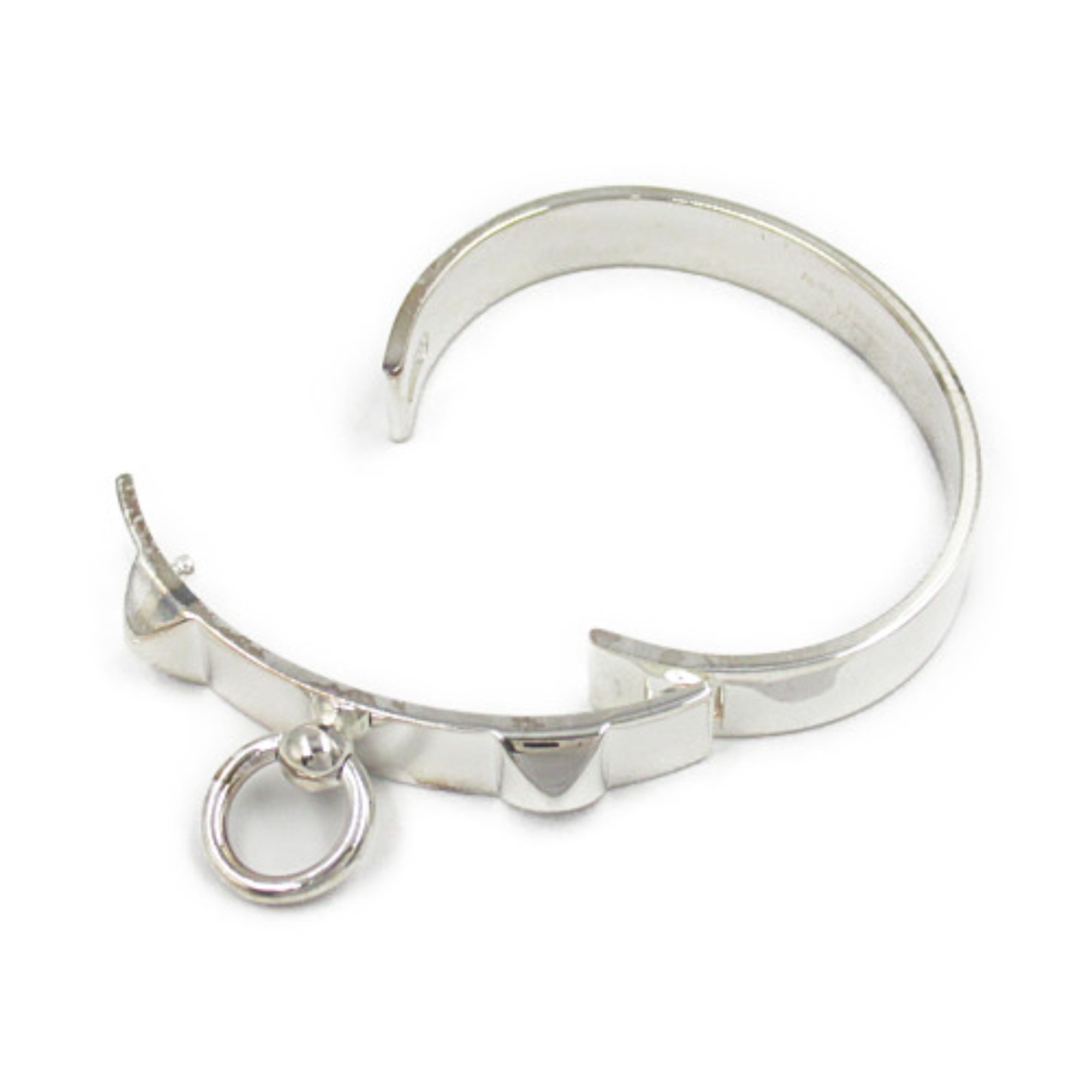 Hermes HERMES Collier de Chien Bangle Silver 925 Women's H115424B