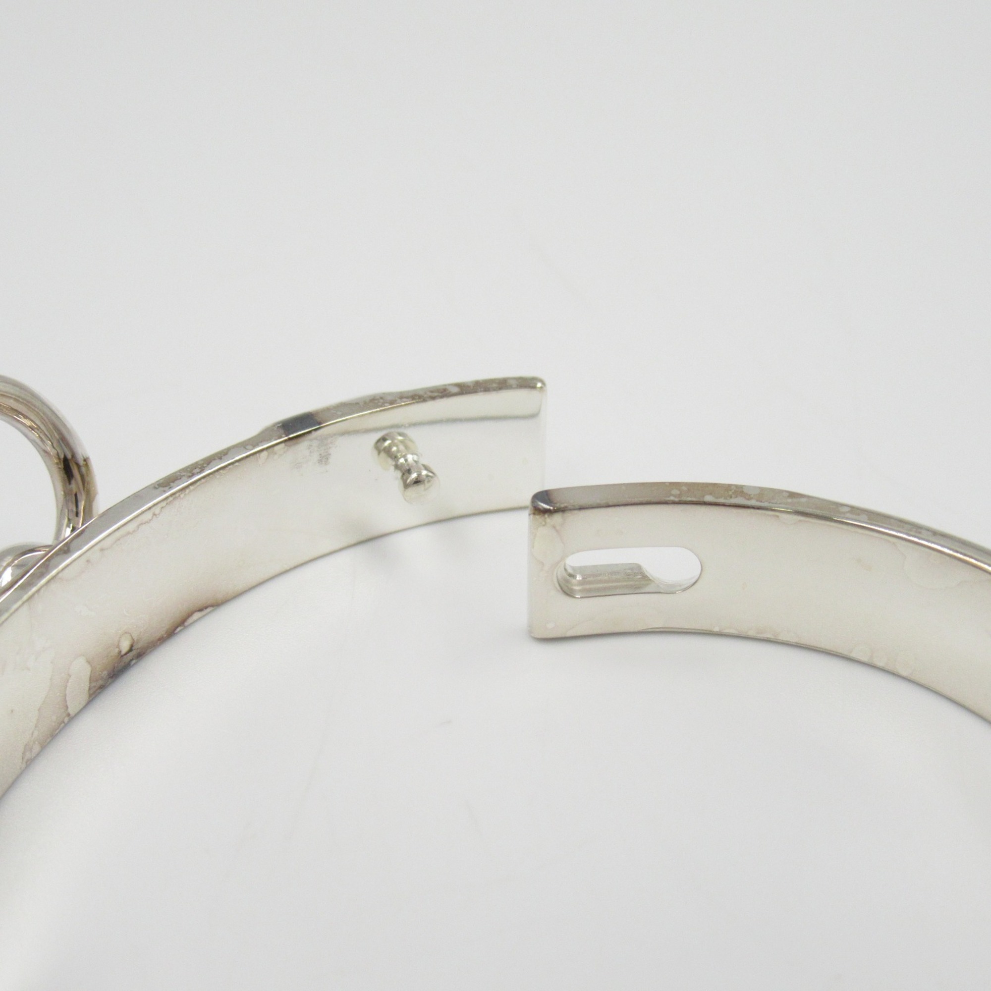 Hermes HERMES Collier de Chien Bangle Silver 925 Women's H115424B