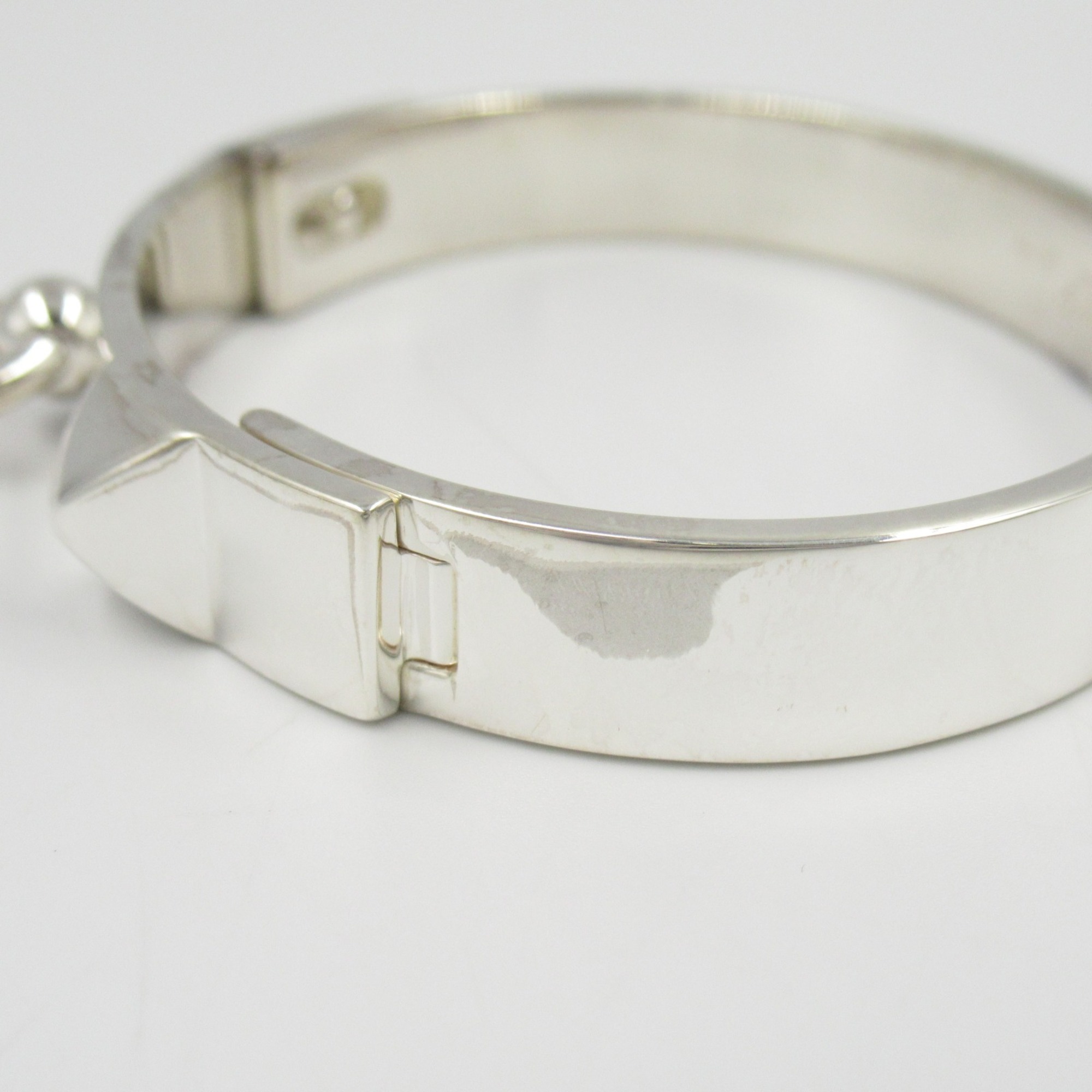 Hermes HERMES Collier de Chien Bangle Silver 925 Women's H115424B