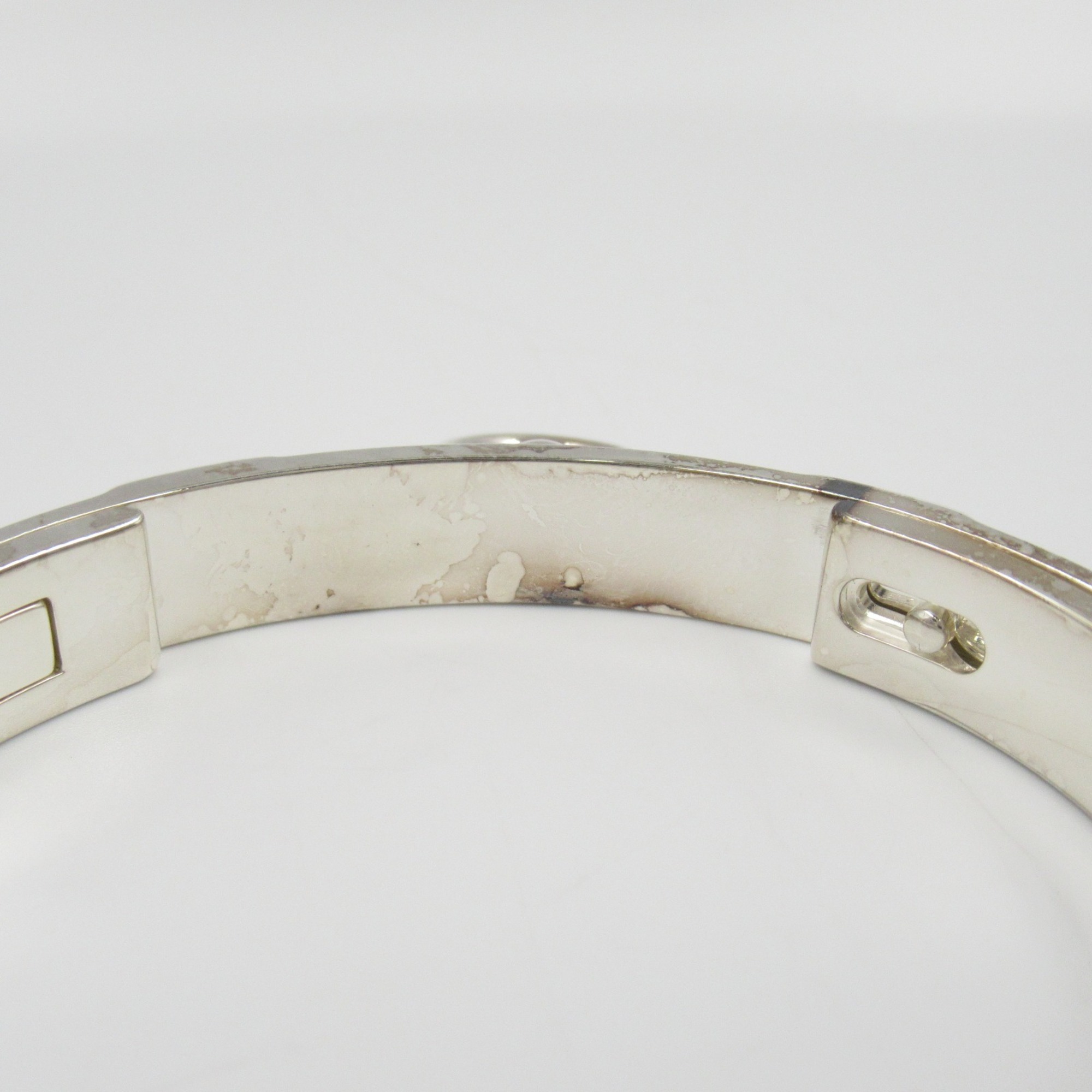 Hermes HERMES Collier de Chien Bangle Silver 925 Women's H115424B