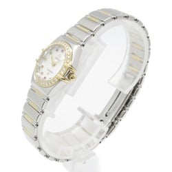 OMEGA Constellation Iris Diamond Bezel Watch Wristwatch K18 (Yellow Gold) Stainless Steel Ladies White Shell 1365.79