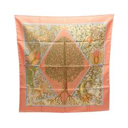 Hermes HERMES Carré 90 Axis Mundi Scarf Silk Women's Pink Multicolor