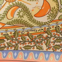 Hermes HERMES Carré 90 Axis Mundi Scarf Silk Women's Pink Multicolor