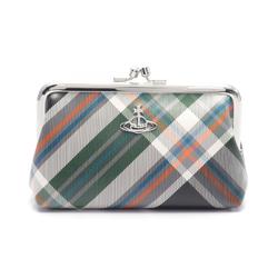 Vivienne Westwood Red Label DERBY POUCH WITH METAL FRAME Pouch Bag Faux Leather Women's Green White Multicolor 44030037S0012O102