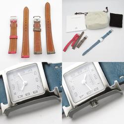 Hermes HERMES H Watch Wristwatch Stainless Steel Ladies White HH1.110