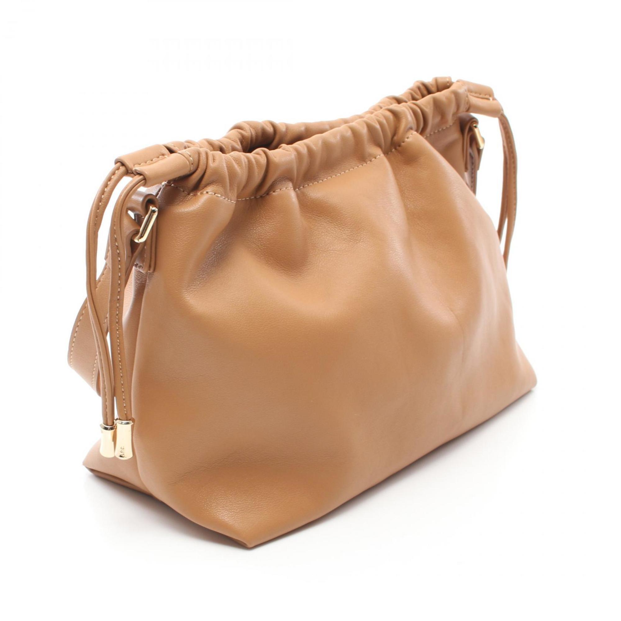 A.P.C. NINON Shoulder Bag, Faux Leather, Women's, Brown