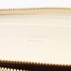 IL BISONTE Round Long Wallet Leather Men's Women's White