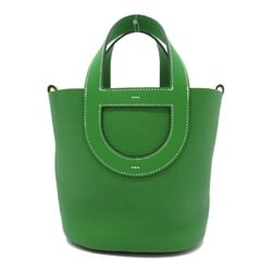 Hermes HERMES In the Loop 18 Handbag Bag Leather Taurillon Clemence Women's Green