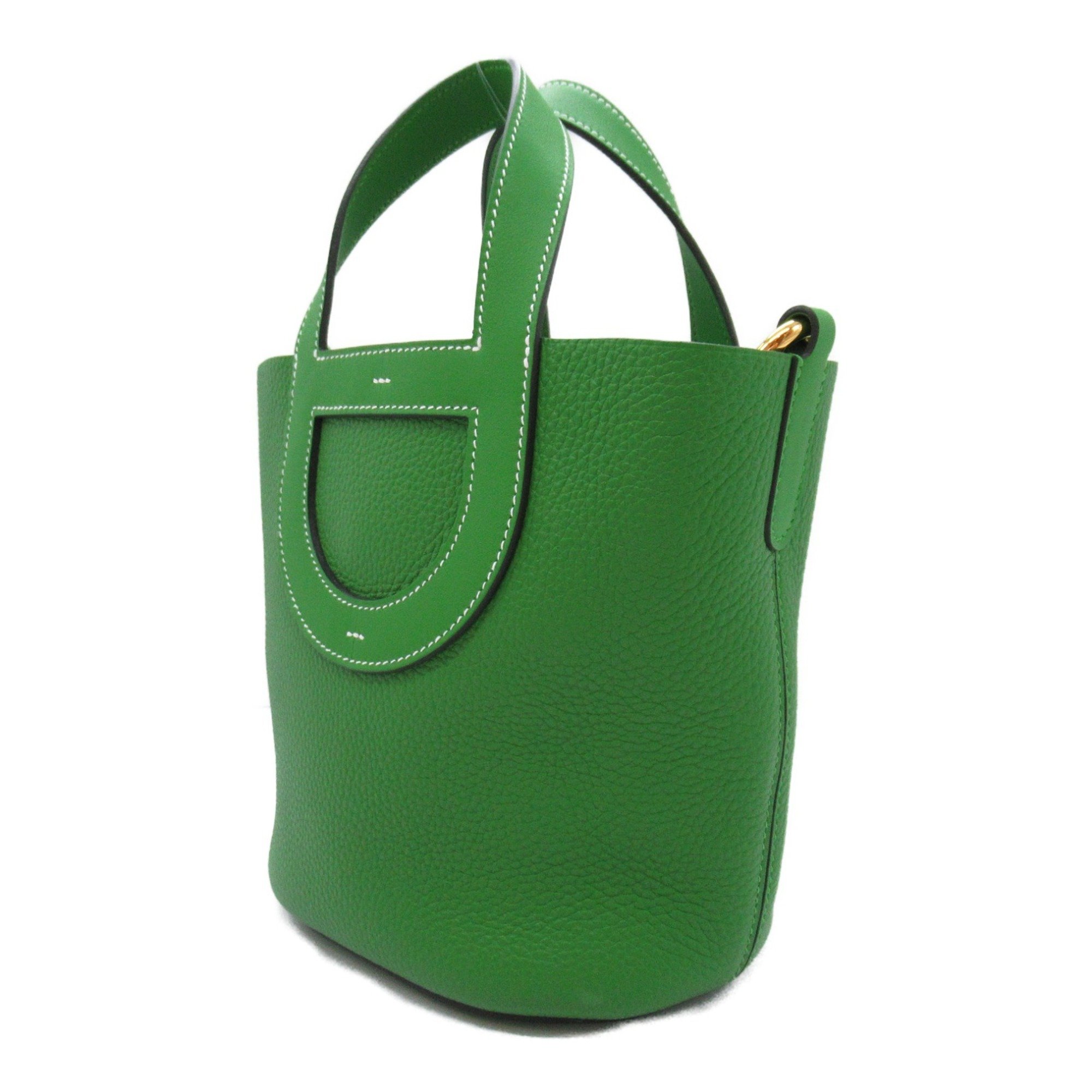 Hermes HERMES In the Loop 18 Handbag Bag Leather Taurillon Clemence Women's Green