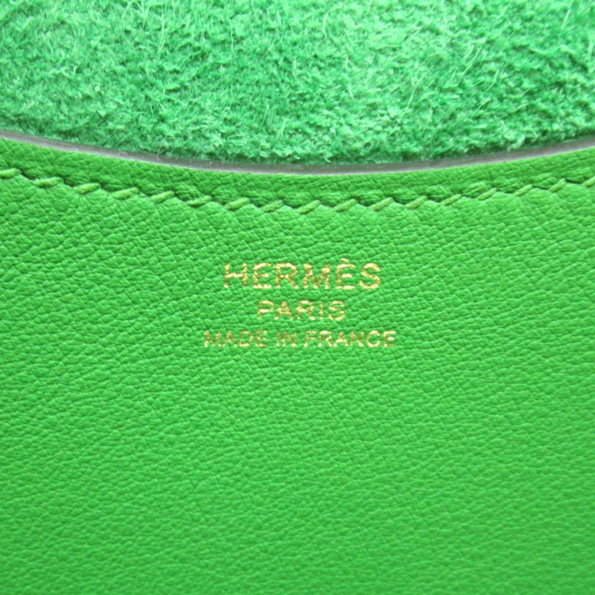 Hermes HERMES In the Loop 18 Handbag Bag Leather Taurillon Clemence Women's Green