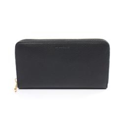 IL BISONTE Round Long Wallet Leather Men's Women's Black