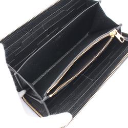 IL BISONTE Round Long Wallet Leather Men's Women's Black