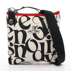 Vivienne Westwood Red Label JONES SQUARE CROSSBODY Shoulder Bag Canvas Women's White Black 4304006XW00L1O101