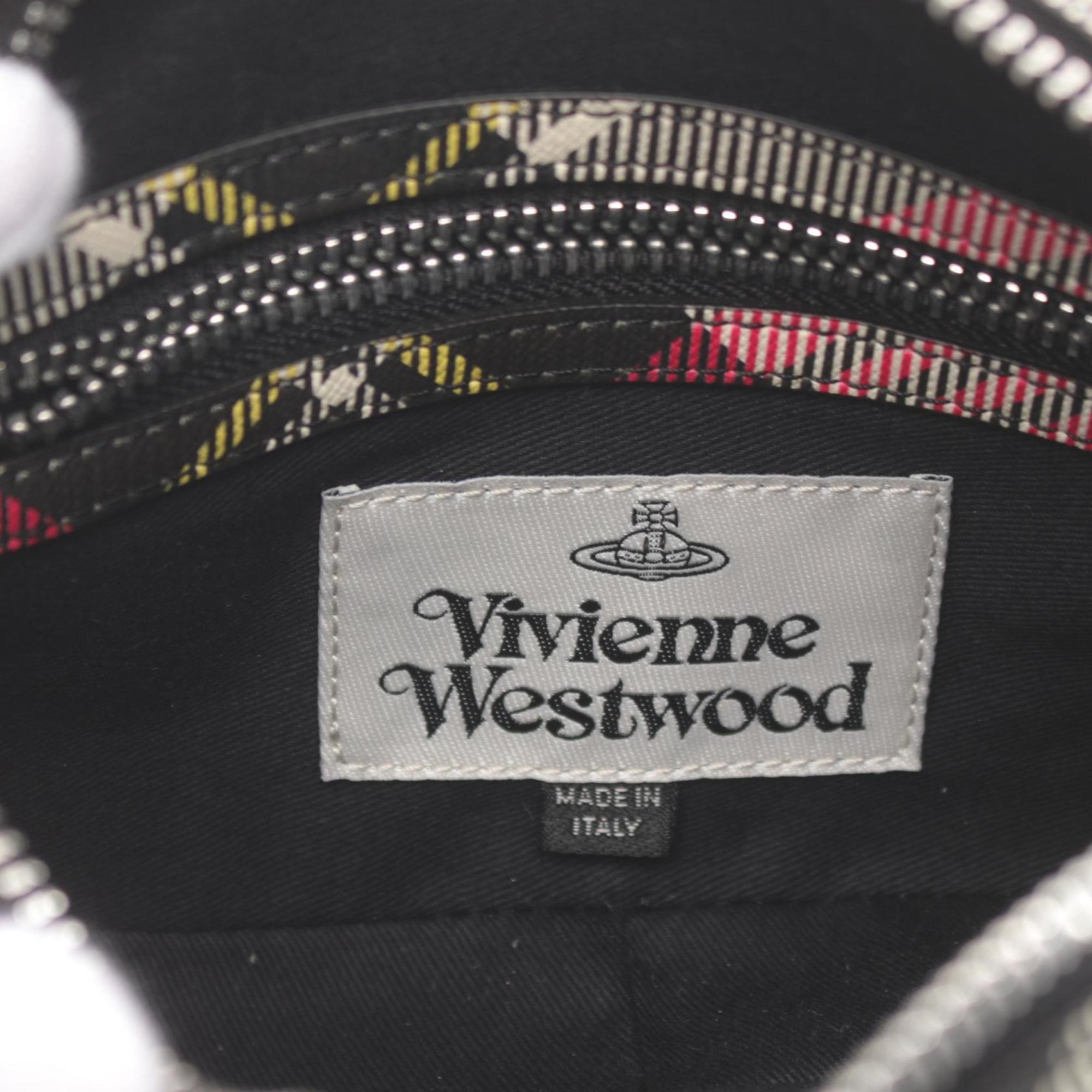 Vivienne Westwood Red Label CAMERA Orb Shoulder Bag, Faux Leather, Women's, Black, Pink, Multicolor, 4304006YS0012O101