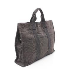 Hermes HERMES Air Line MM Tote Bag Nylon Canvas Men's Women's Gray