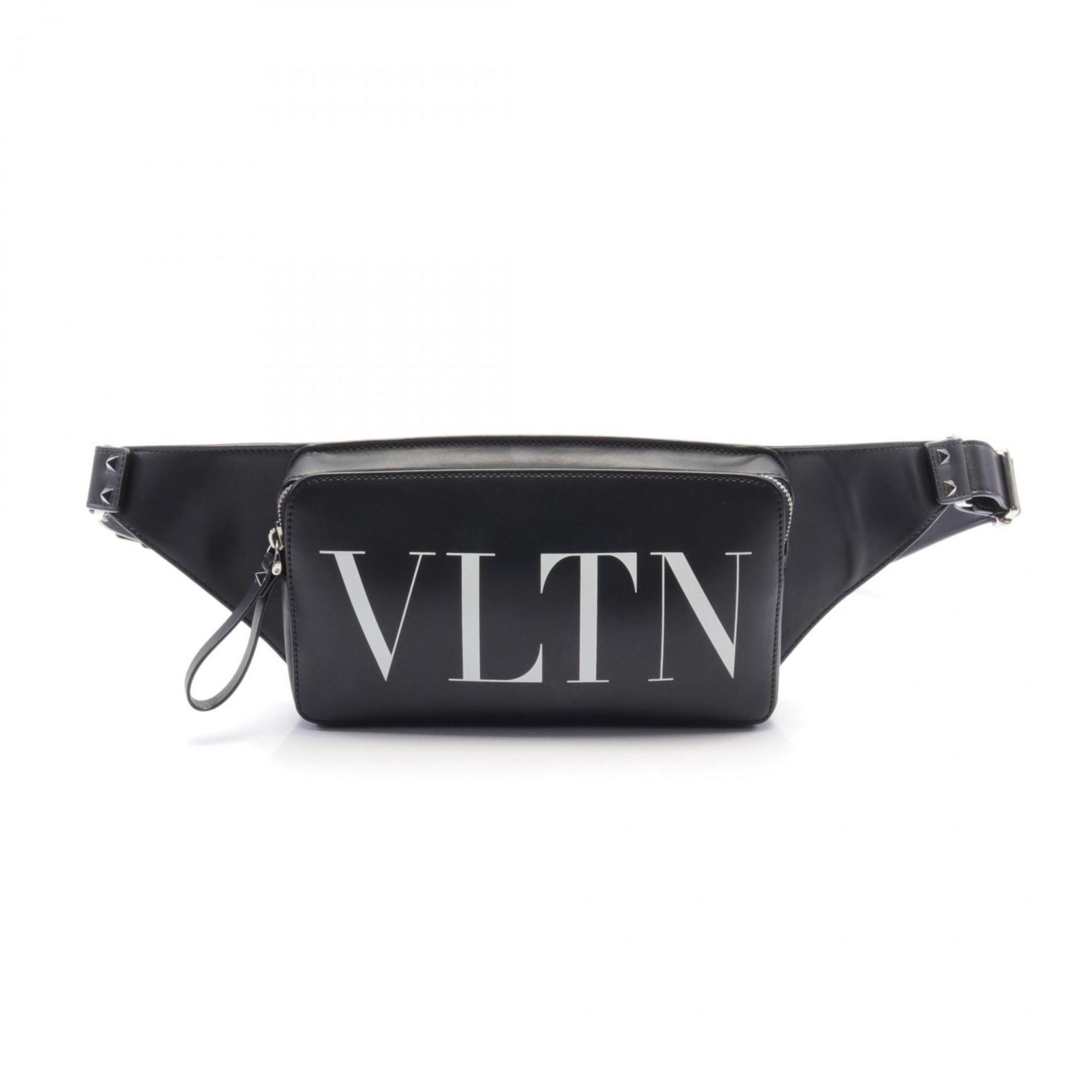 Valentino Garavani VLTN SMOOTH LEATHER BELT Waist bag, body leather, men's, black