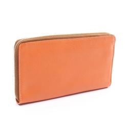 IL BISONTE Round Long Wallet Leather Men's Women's Brown