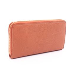 IL BISONTE Round Long Wallet Leather Men's Women's Brown