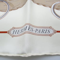 Hermes HERMES Carré 90 Scarf Silk Women's White Cream