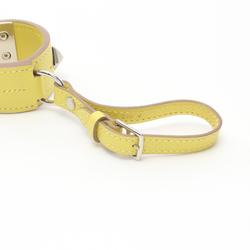 Hermes HERMES Portecle Collier de Chien Lime Charm Epsom Leather Women's Yellow