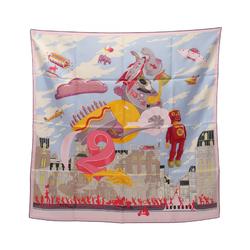 Hermes HERMES Carré 90 Parade Scarf Silk Women's Pink Multicolor H004150S 05