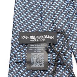 Emporio Armani Necktie Clothing Silk Men's Blue Black