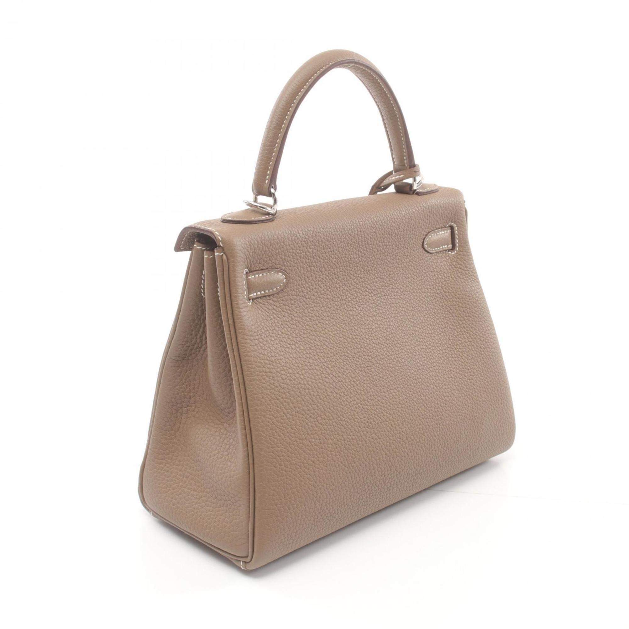 Hermes Kelly 25 Handbag Togo Women's Brown 044624CK