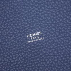 Hermes HERMES Picotin Lock PM Kazak Handbag Bag Taurillon Clemence Women's Blue