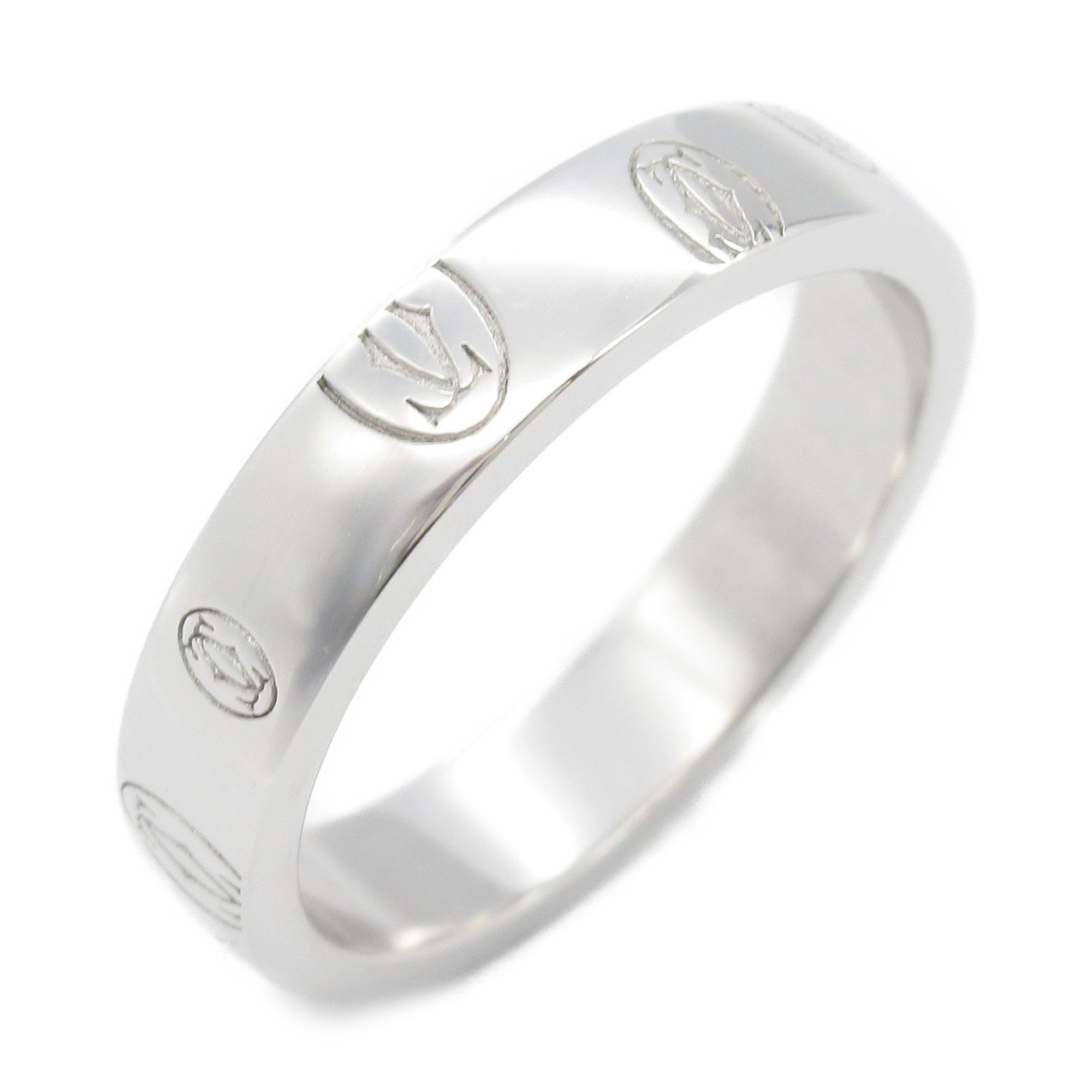 Cartier Happy Birthday Ring, K18WG (White Gold), Women's, Silver