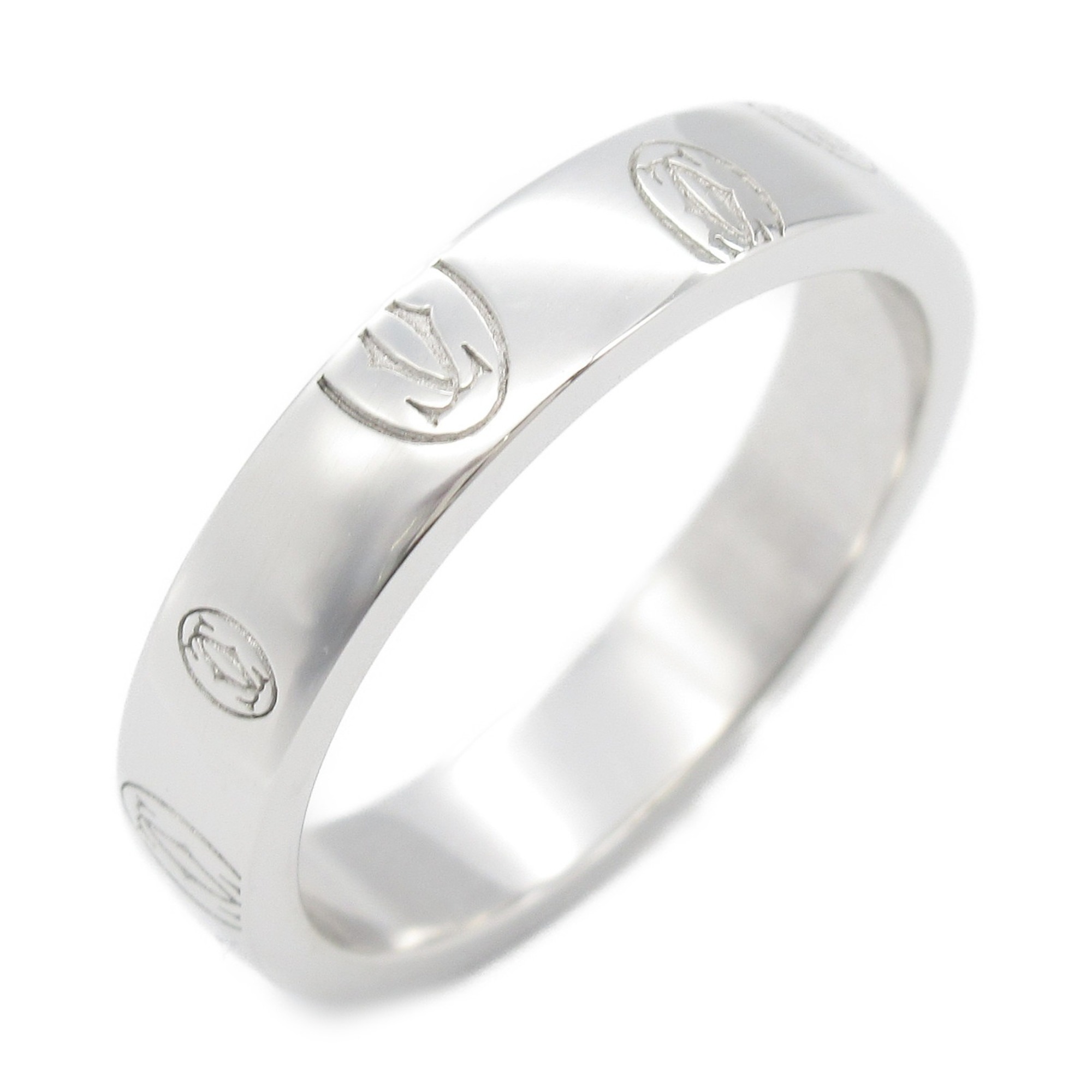 Cartier Happy Birthday Ring, K18WG (White Gold), Women's, Silver