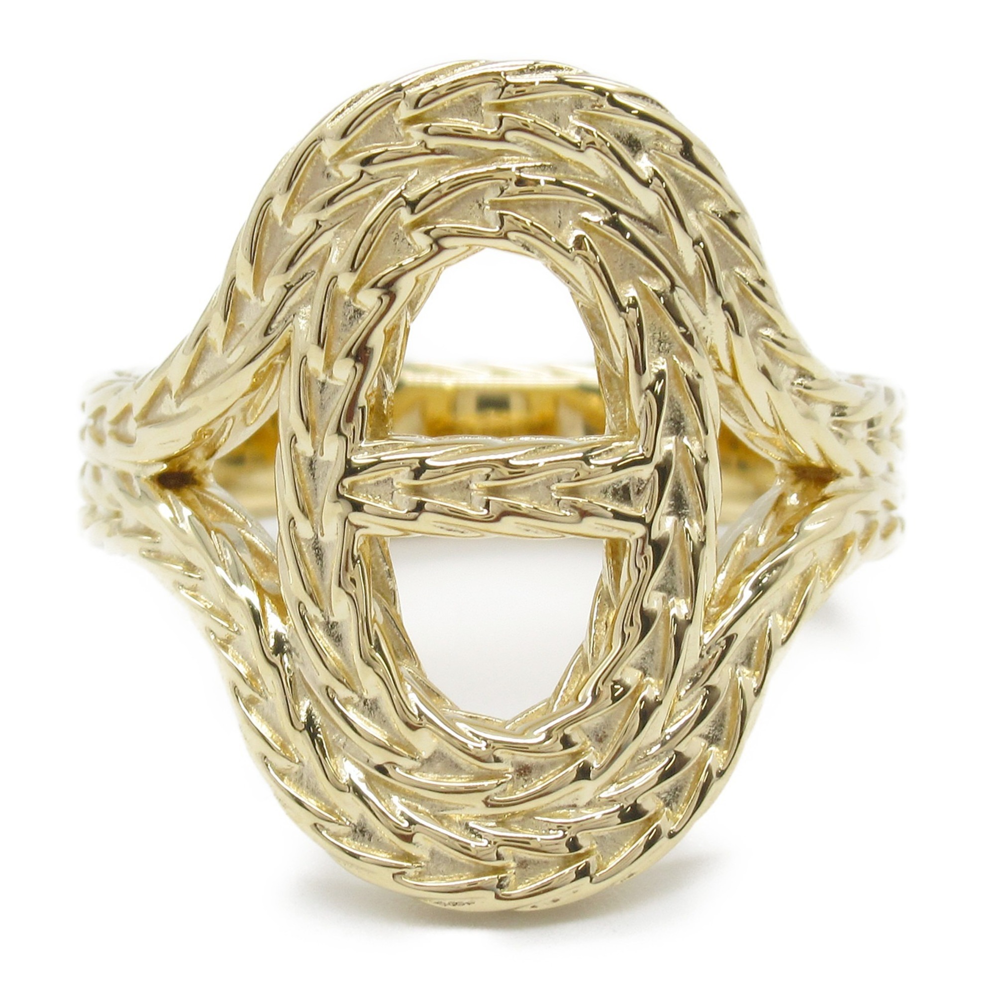 Hermes HERMES Chaine d'Ancre Dana Ring K18 (yellow gold) Women's Gold