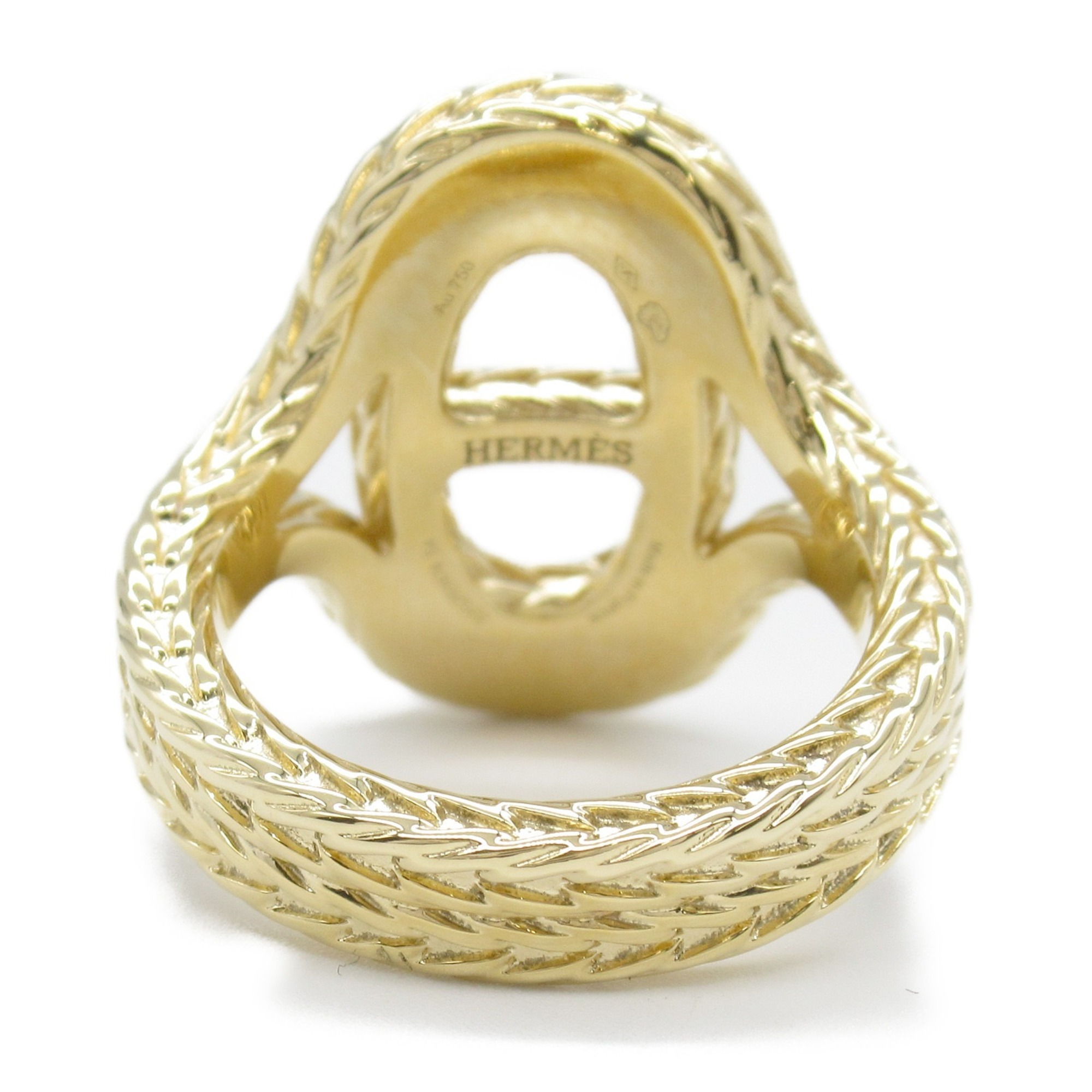 Hermes HERMES Chaine d'Ancre Dana Ring K18 (yellow gold) Women's Gold