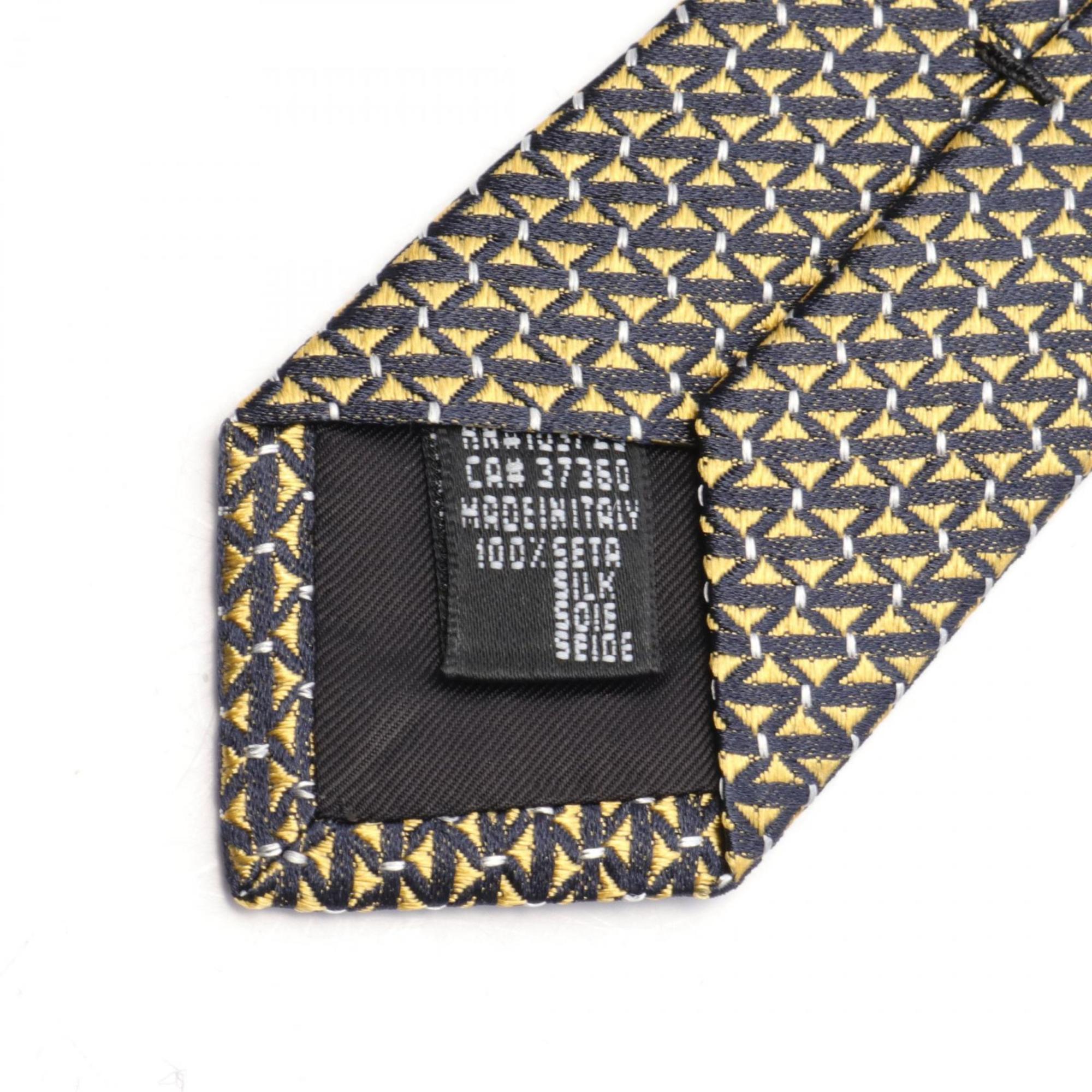 Emporio Armani Necktie Clothing Silk Men's Yellow Black