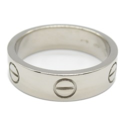 Cartier Love Ring, K18WG (White Gold), Men's, Women's, Silver