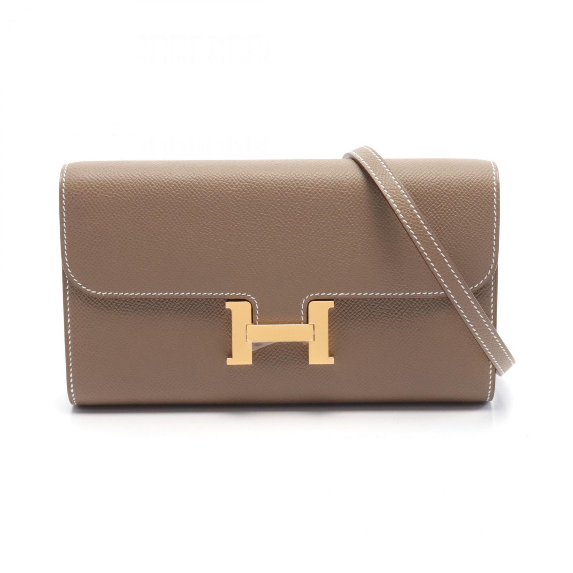 Hermes HERMES Constance Long To-Go Shoulder Bag Epsom Leather Women's Brown