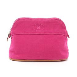 Hermes HERMES Bolide Pouch 20 Bag Canvas Leather Women's Pink