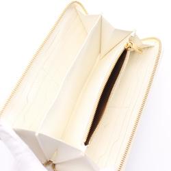 IL BISONTE Round Long Wallet Leather Men's Women's White