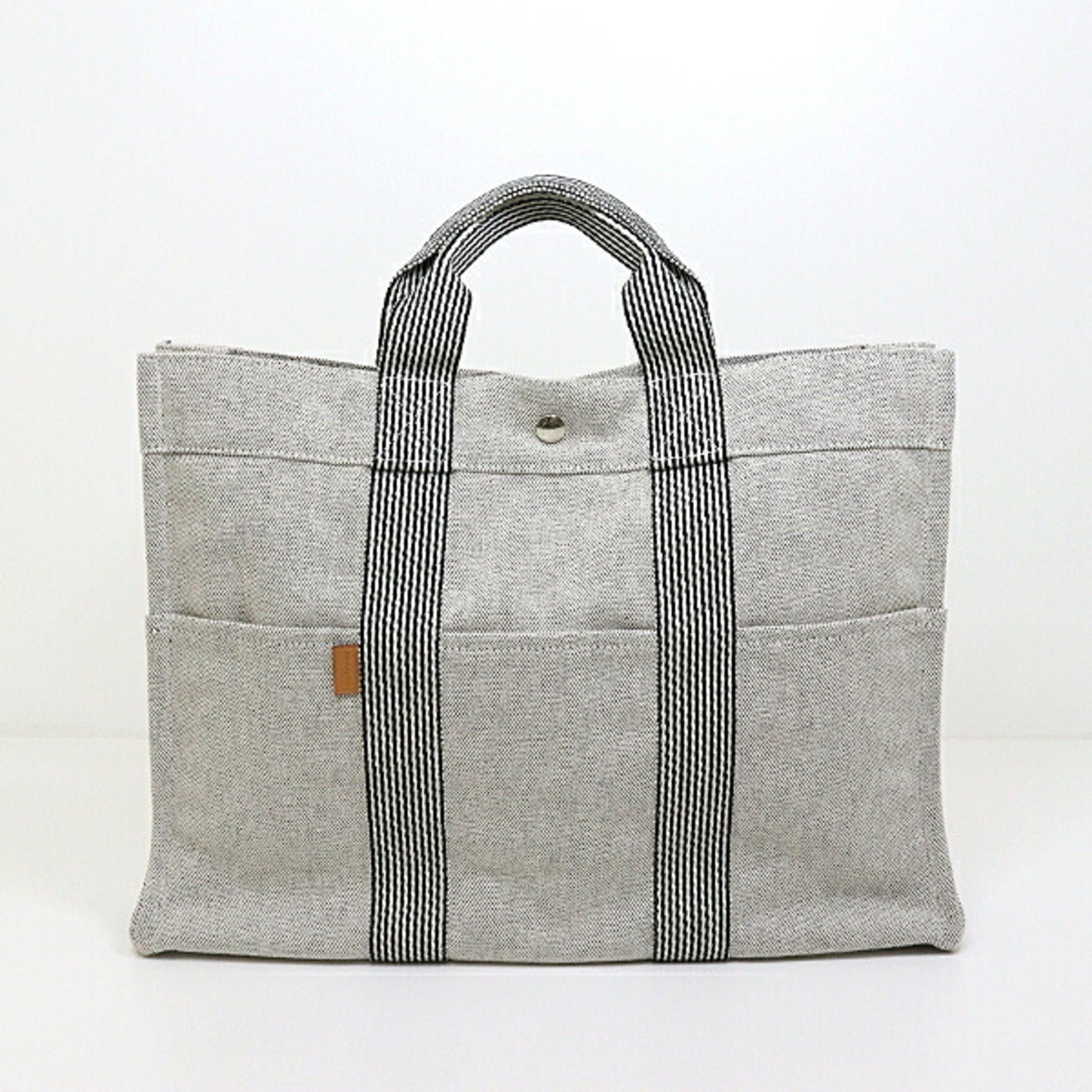 Hermes HERMES Foultou MM Tote Bag Grey