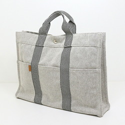 Hermes HERMES Foultou MM Tote Bag Grey