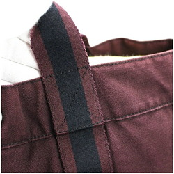 Hermes Foul Tote MM Canvas Bag Black x Wine Red HERMES Women's Men's Unisex