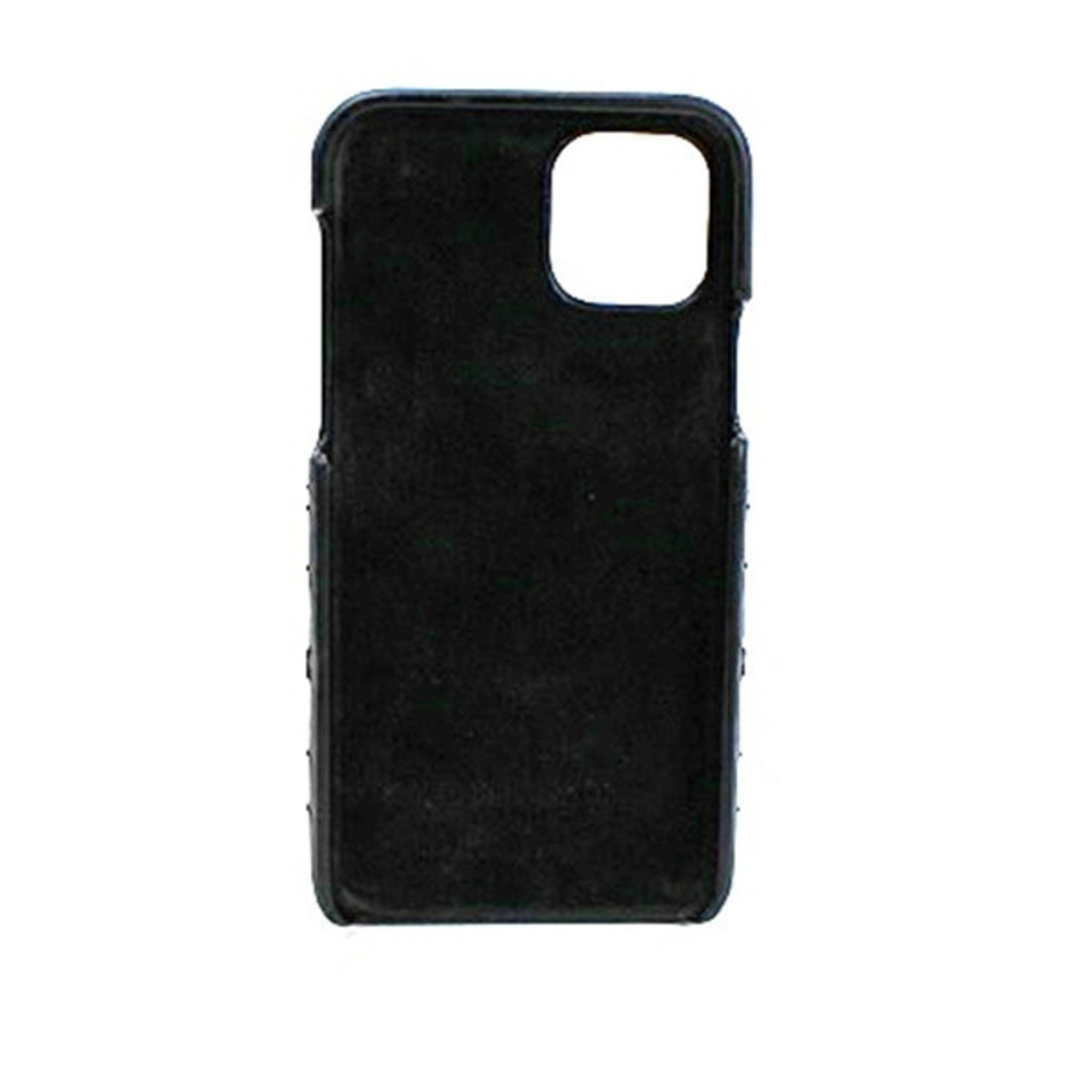 Christian Dior iPhone Smartphone Case Black Leather Women's Mobile Storage