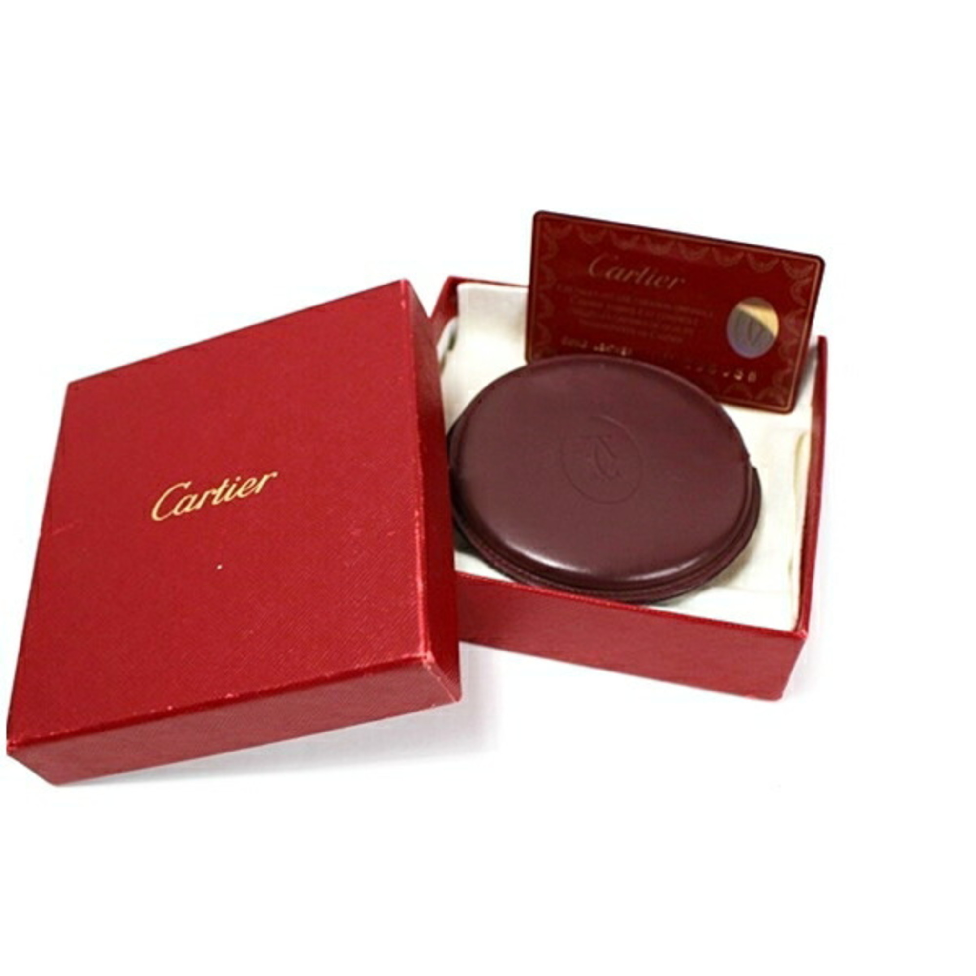 Cartier Must de coin case, purse, leather, Bordeaux, Cartier, men's, women's, unisex, wallet