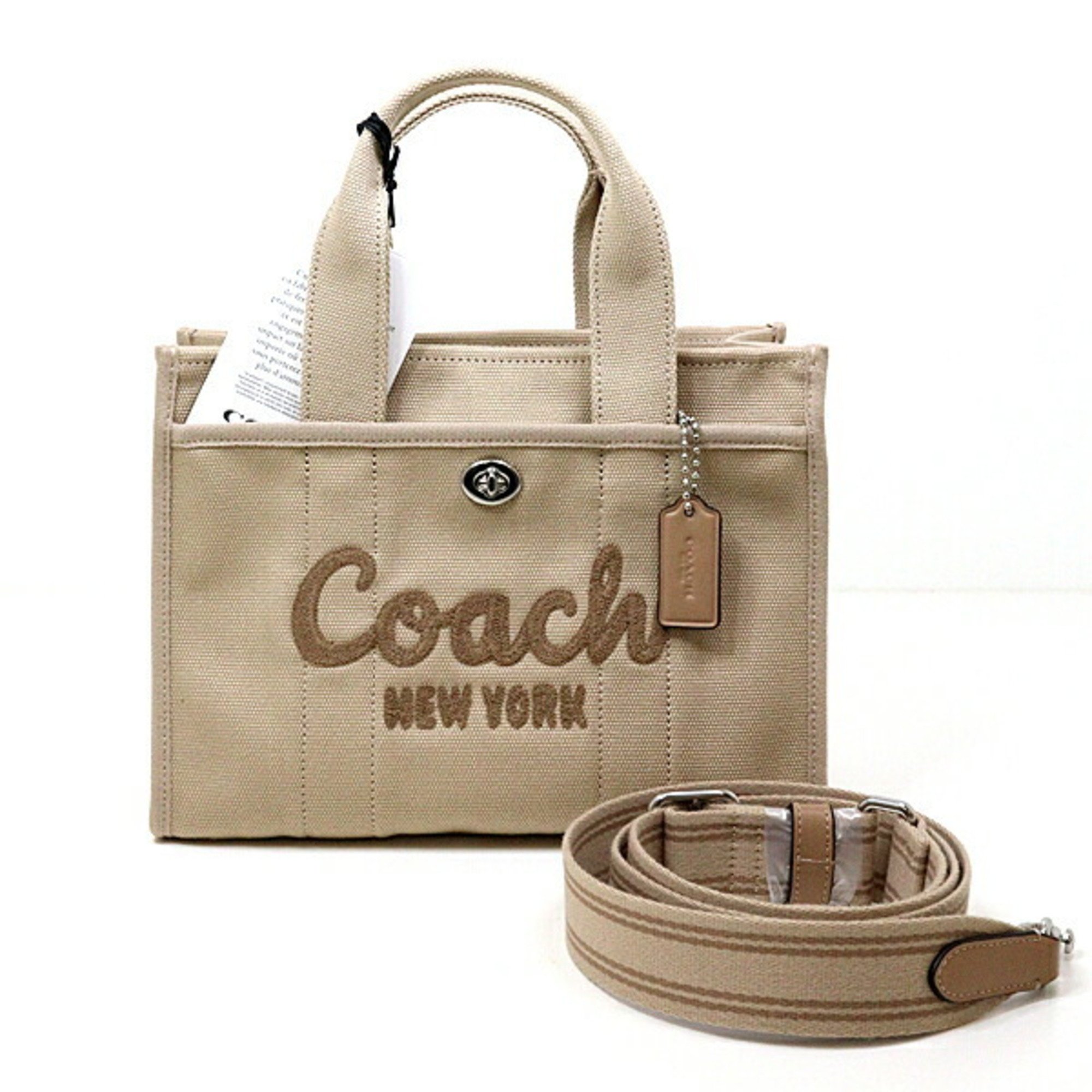 Coach COACH Cargo Tote 26 Bag Shoulder CP164 Dark Natural