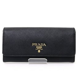 PRADA Saffiano Leather Wallet Long Pass Case 1MH132_ZLP_F061H Black/Pink