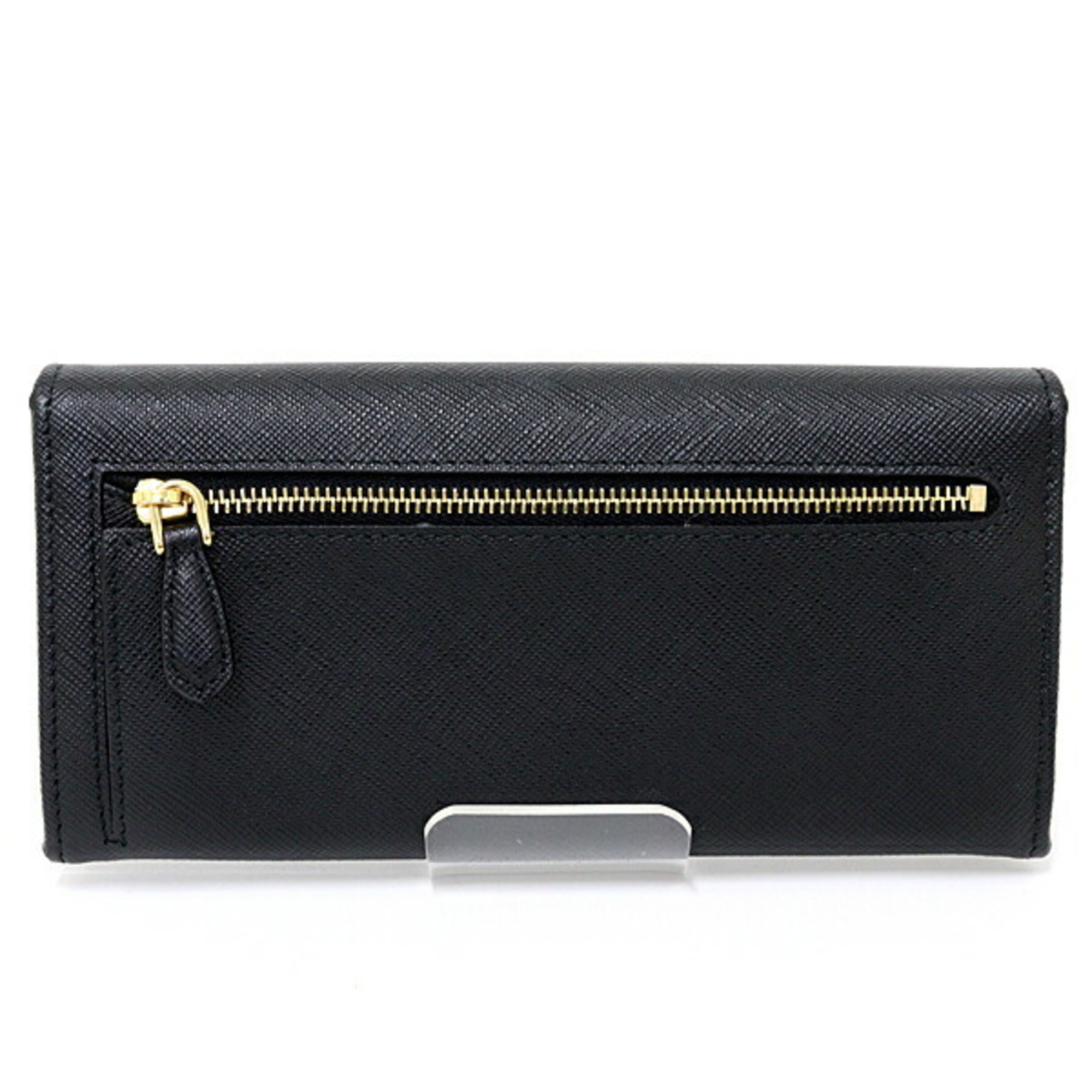 PRADA Saffiano Leather Wallet Long Pass Case 1MH132_ZLP_F061H Black/Pink