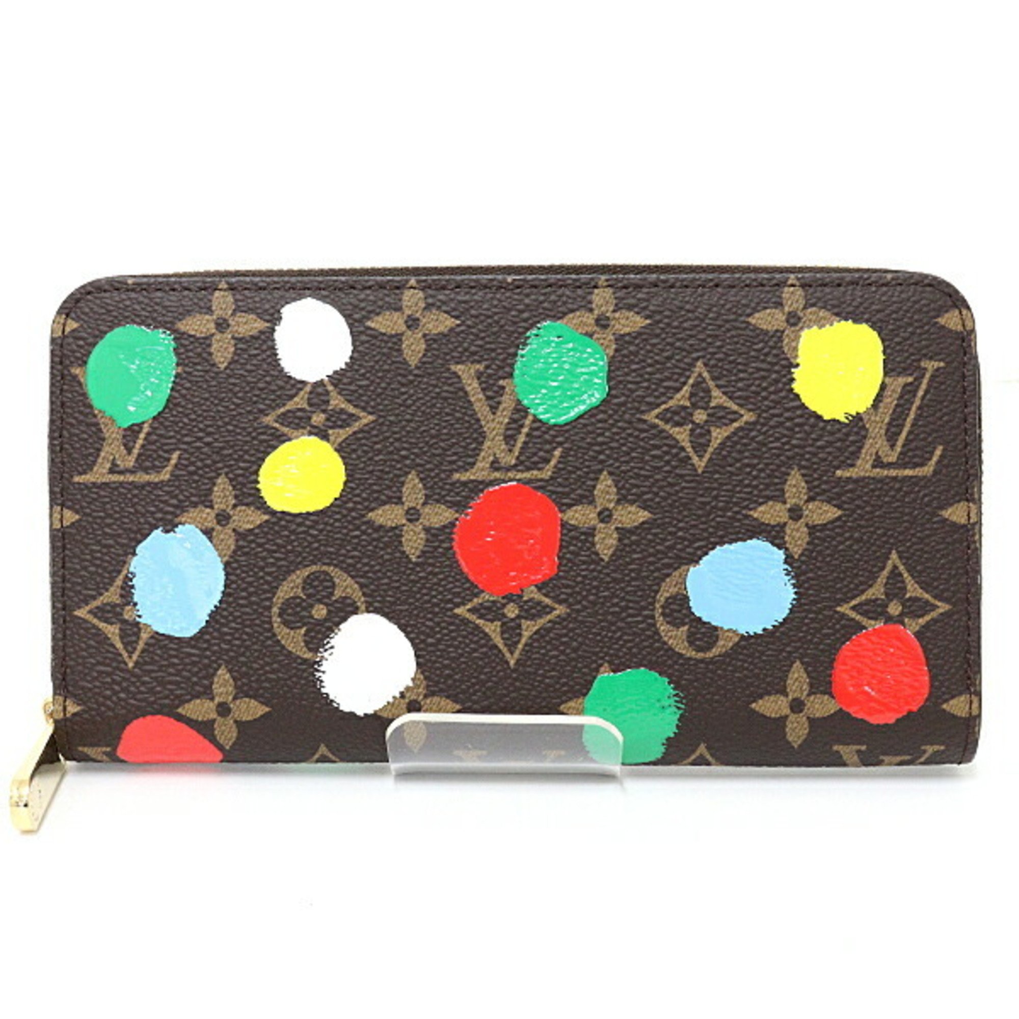 Louis Vuitton Yayoi Kusama LOUIS VUITTON LV x YK Zippy Wallet Round Long Dot M81864